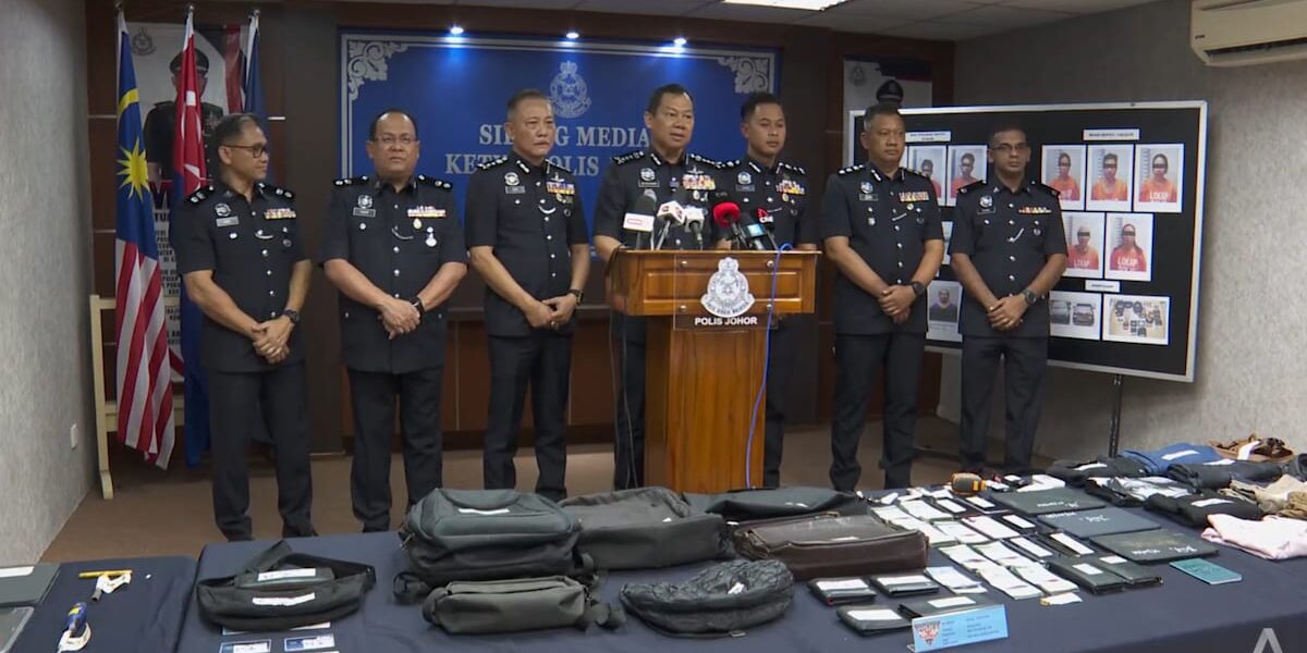 Johor Police Arrest Eight in 17-Car Break-In Operation, Including Four Singapore Vehicles at Desaru Resorts