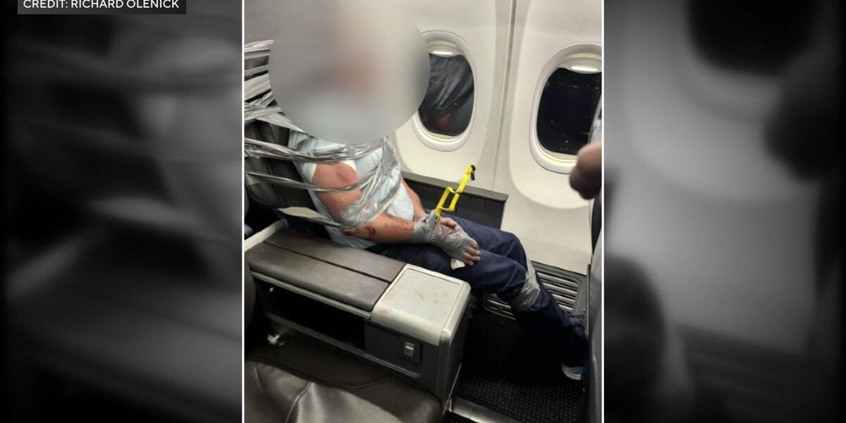 American Airlines Flight Diverted to Baltimore After Violent Passenger Restrained with Duct Tape American Airlines Flight Diverted to Baltimore After Violent Passenger Restrained with Duct Tape