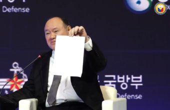 Philippine Official Confronts China After Note Slipped During Speech