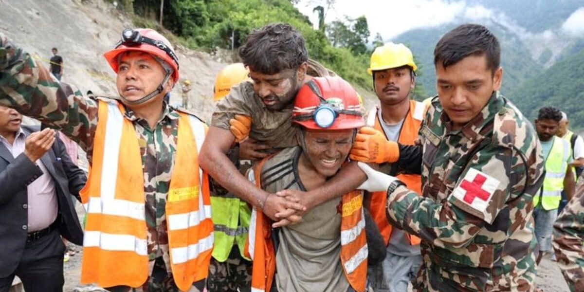 Two Men Survive Nine Days Trapped in Nepal Flood Tunnel Two Men Survive Nine Days Trapped in Nepal Flood Tunnel