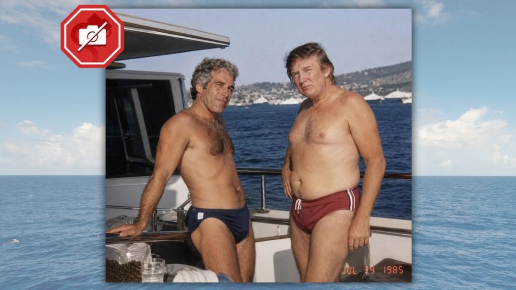 POLICY WIRE FACT CHECK: Is image of shirtless Trump and Epstein on boat real? Don’t be fooled