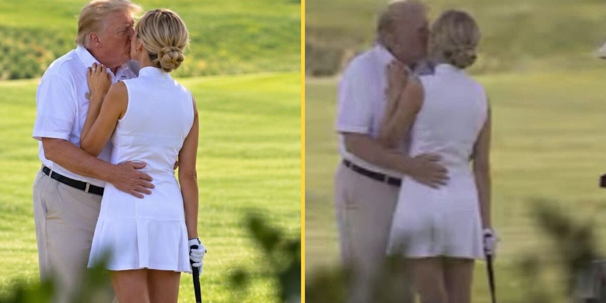 POLICY WIRE FACT CHECK: Is image of Trump kissing Natalie Harp on golf course real?