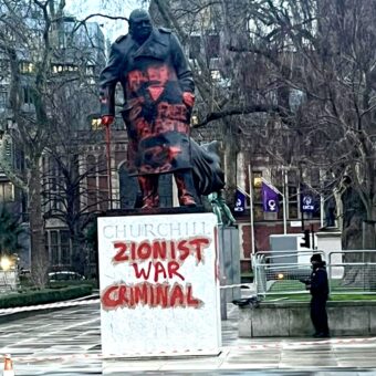 Pro-Palestine Activist Acquitted in Churchill Statue Vandalism Case Pro-Palestine Activist Acquitted in Churchill Statue Vandalism Case