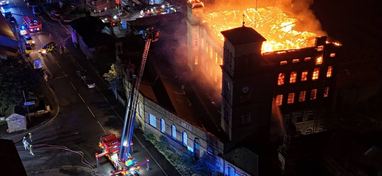 Historic Yorkshire Mill, Featured in Peaky Blinders and Downton Abbey, Destroyed in Major Fire Historic Yorkshire Mill, Featured in Peaky Blinders and Downton Abbey, Destroyed in Major Fire