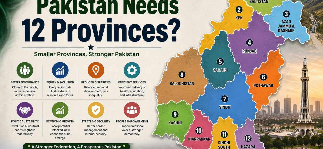 Why Pakistan Needs 12 Provinces?
